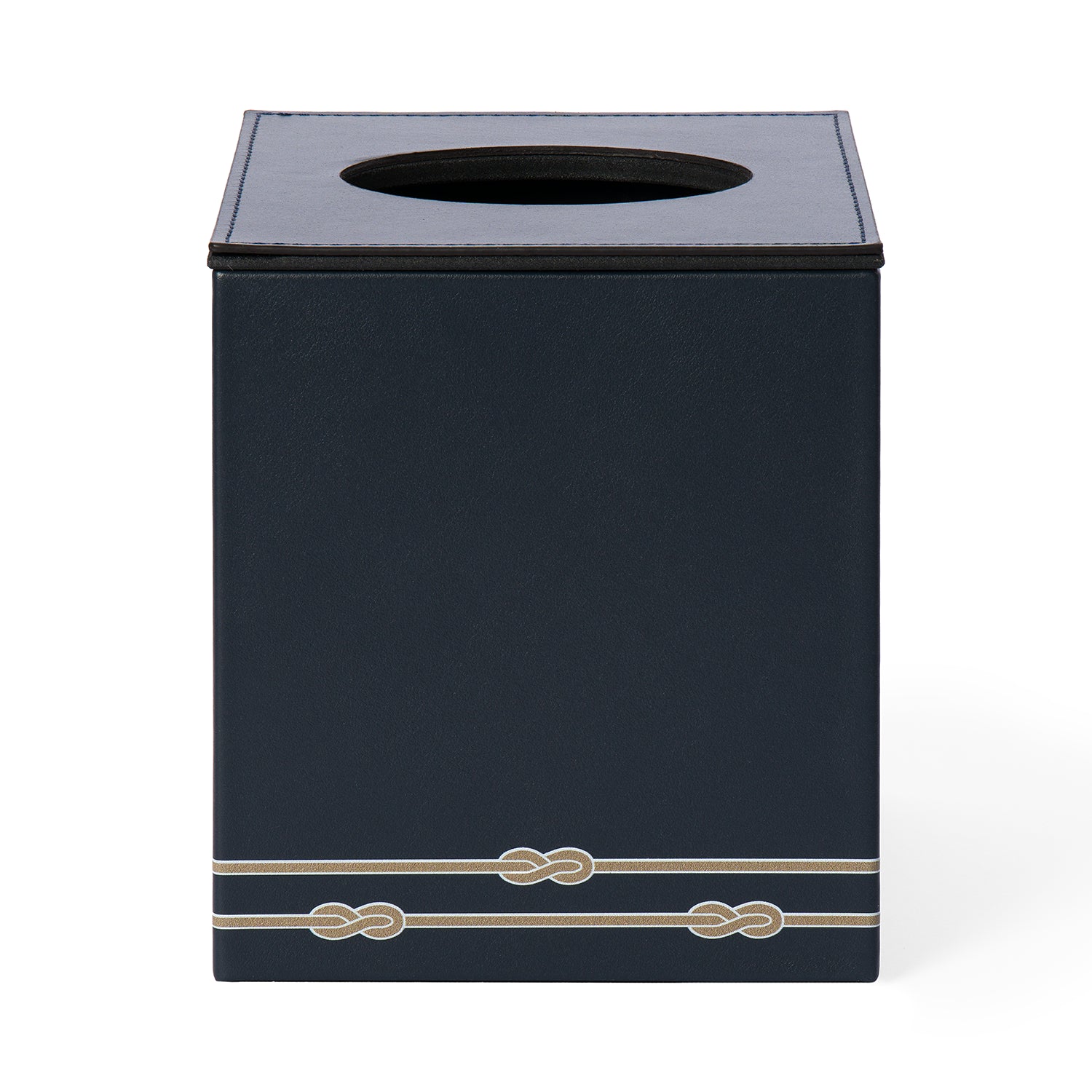 Square Tissue Box with Magnetic Lid Navy Blue