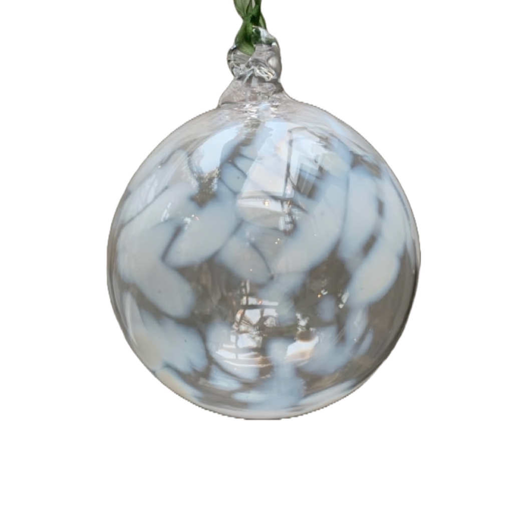 Snow White Glass Bauble Christmas Decoration