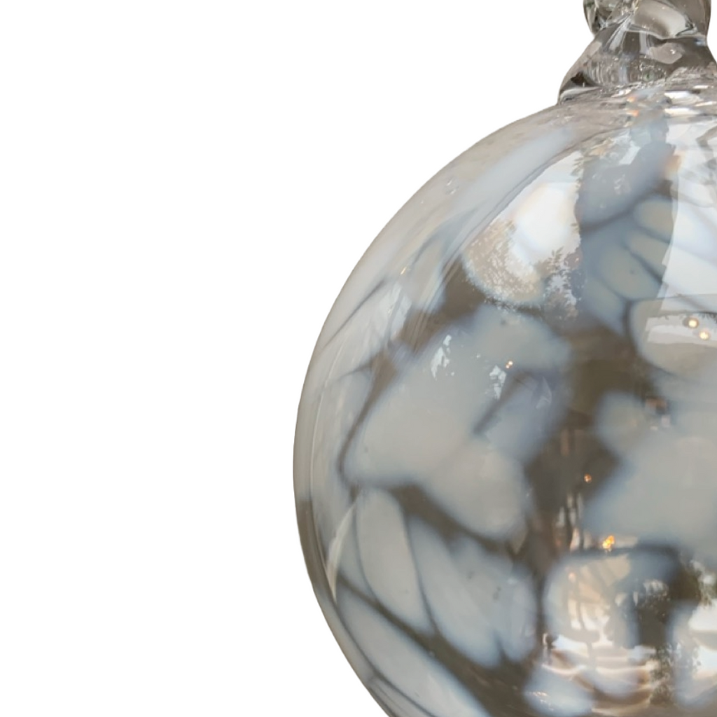 Snow White Glass Bauble Christmas Decoration