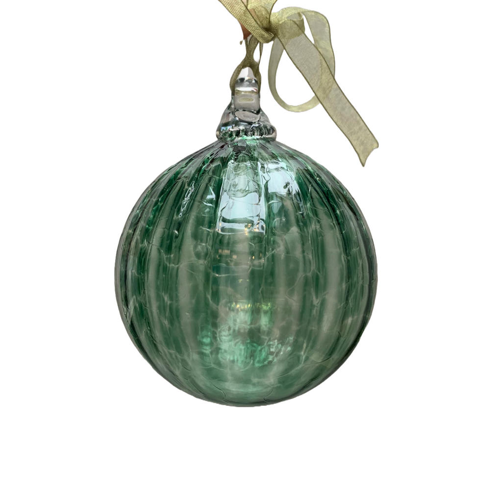 Green Glass Bauble Christmas Decoration
