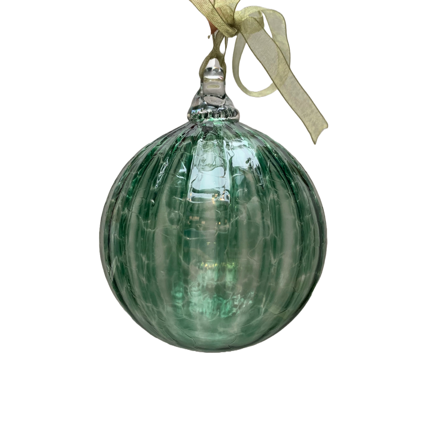 Green Glass Bauble Christmas Decoration