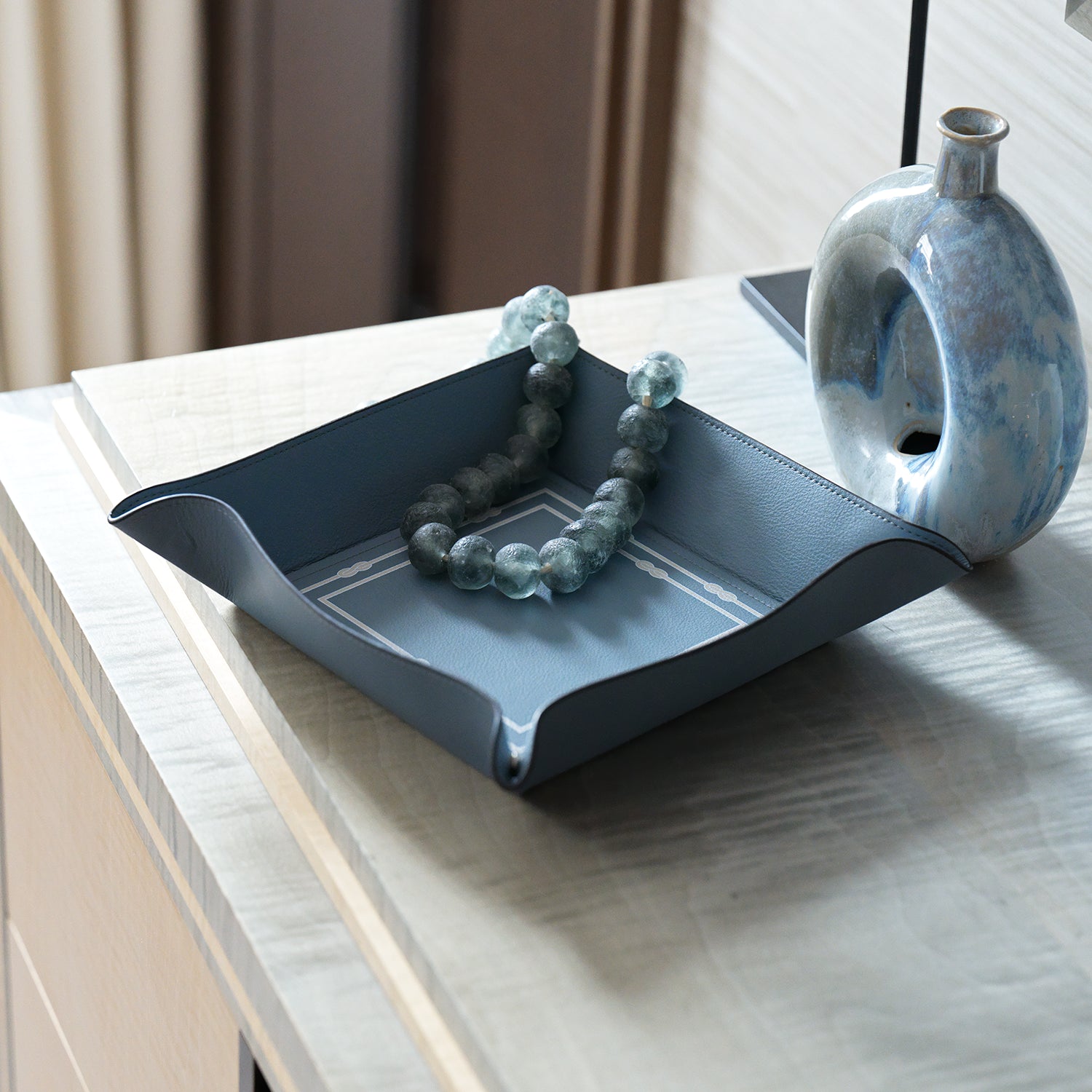 Trinket Tray in Arctic Blue