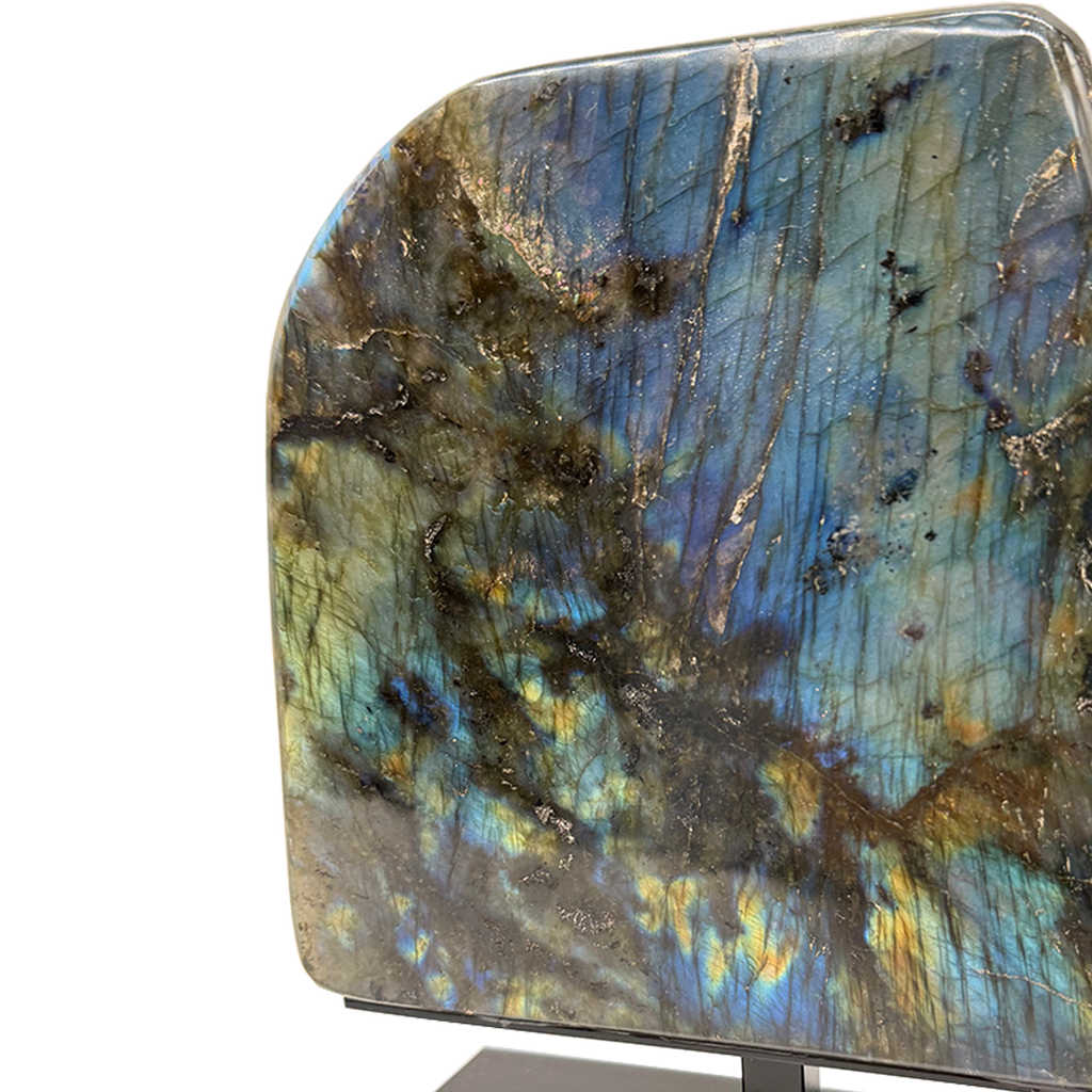 Labradorite Mineral on Stand