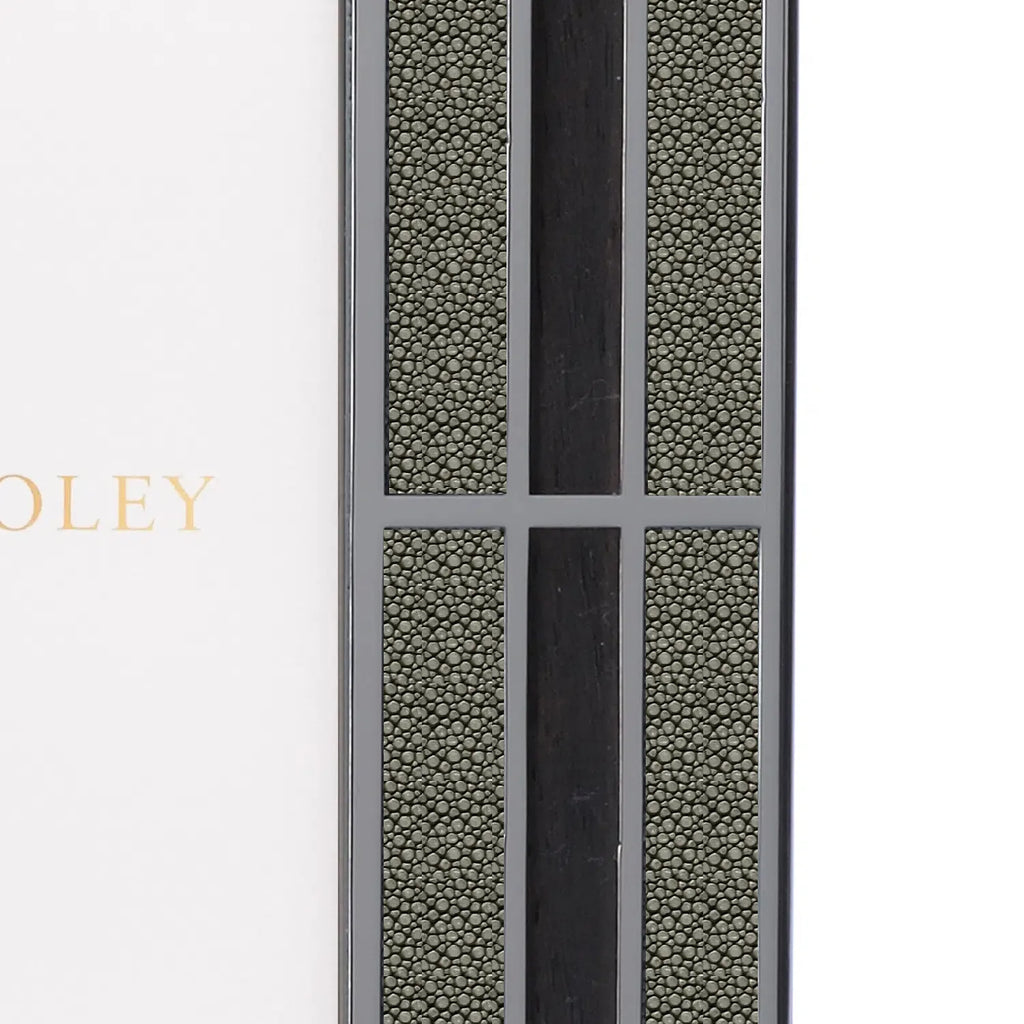 Deco Grey Macassar Shagreen Photo Frame