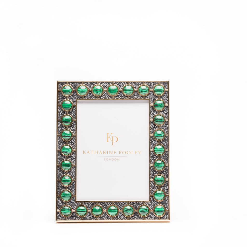 Malachite Stud Shagreen Photo Frame