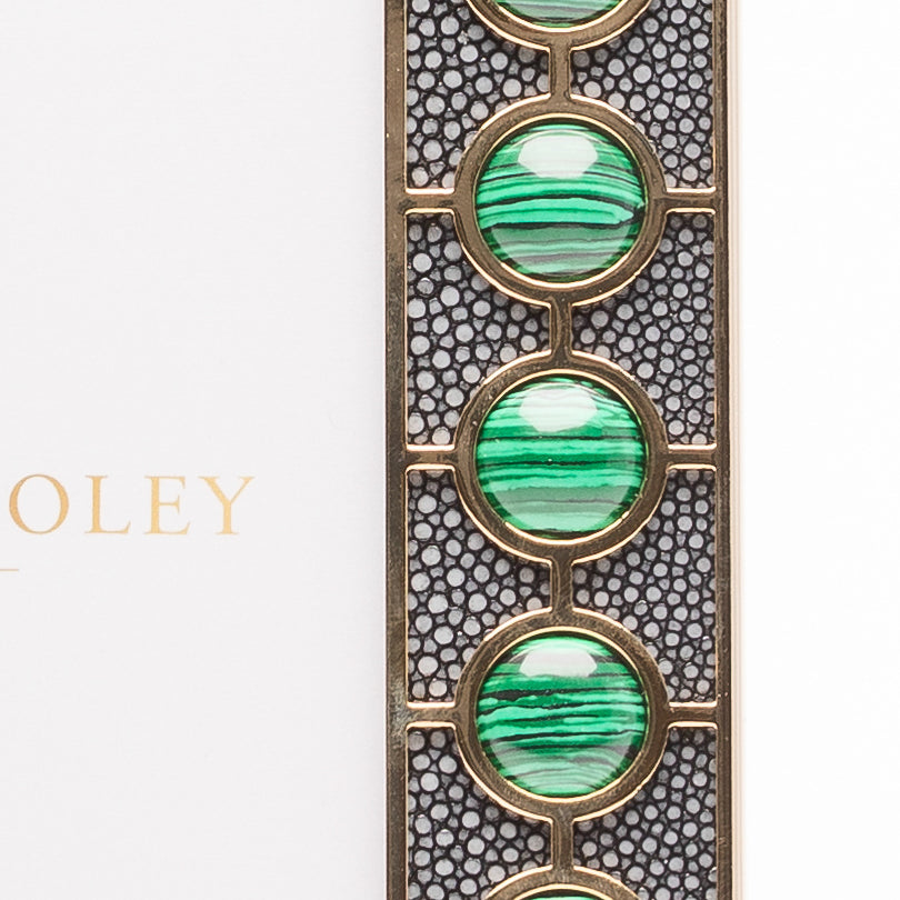 Malachite Stud Shagreen Photo Frame