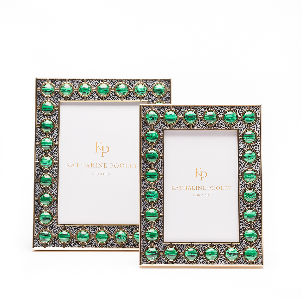 Malachite Stud Shagreen Photo Frame