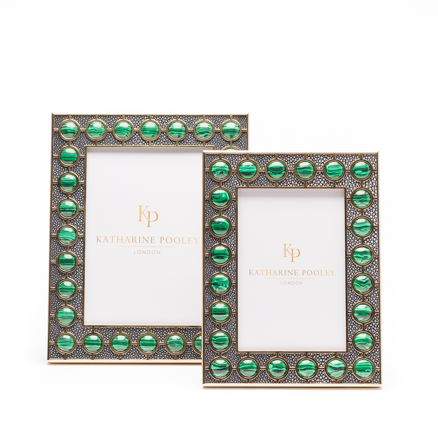 Malachite Stud Shagreen Photo Frame