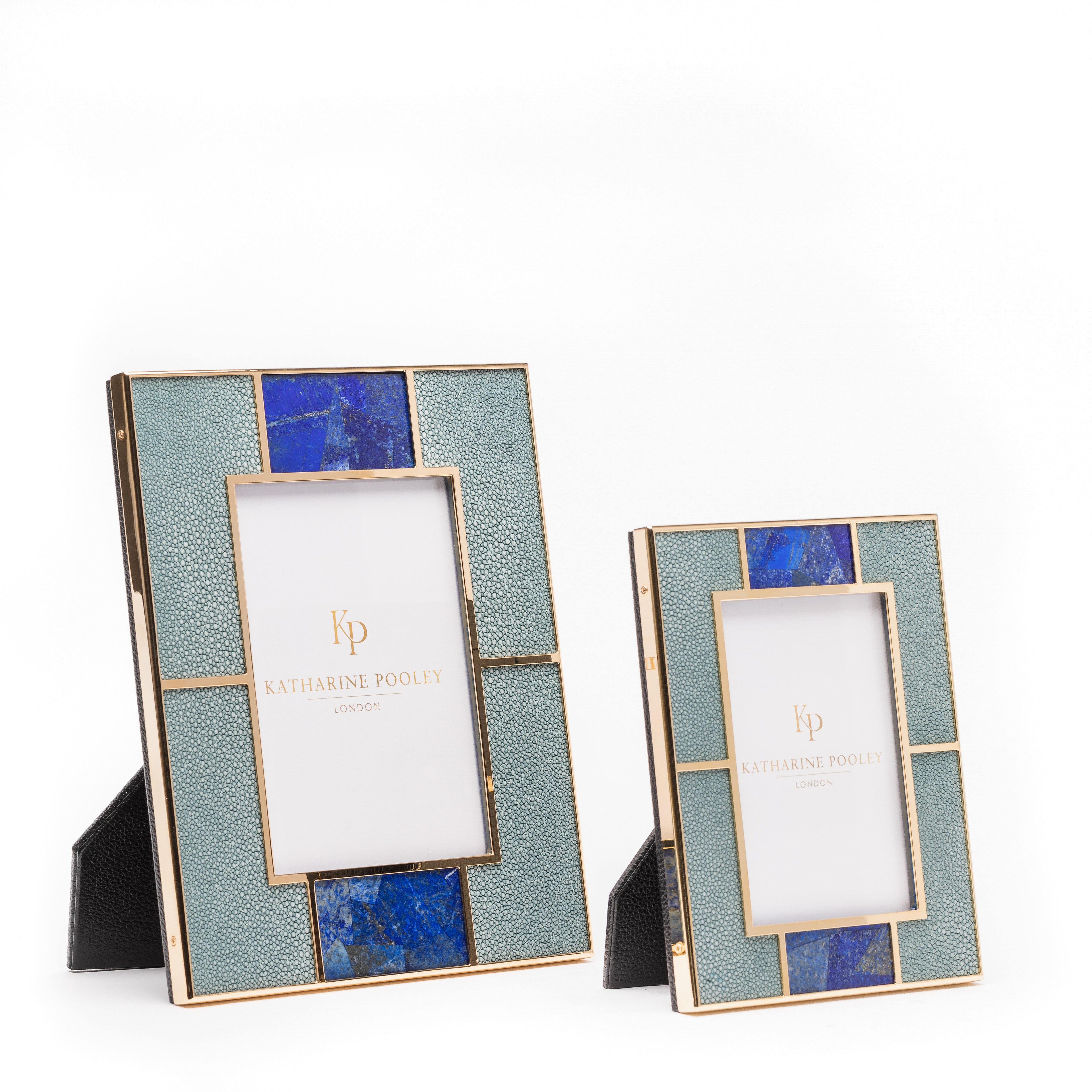 Ribbon Lapis Shagreen Photo Frame