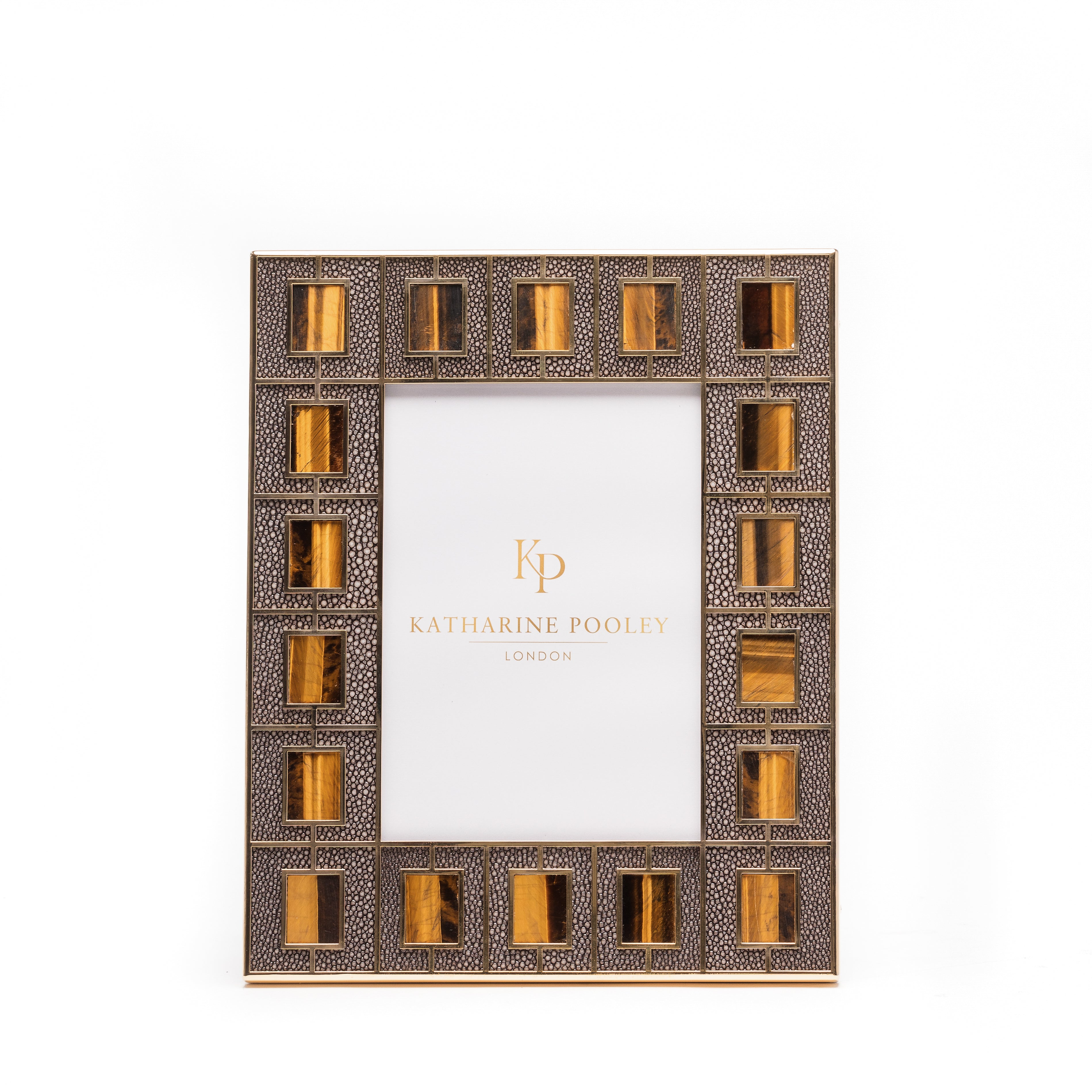 Tiger's Eye Shagreen Photo Frame