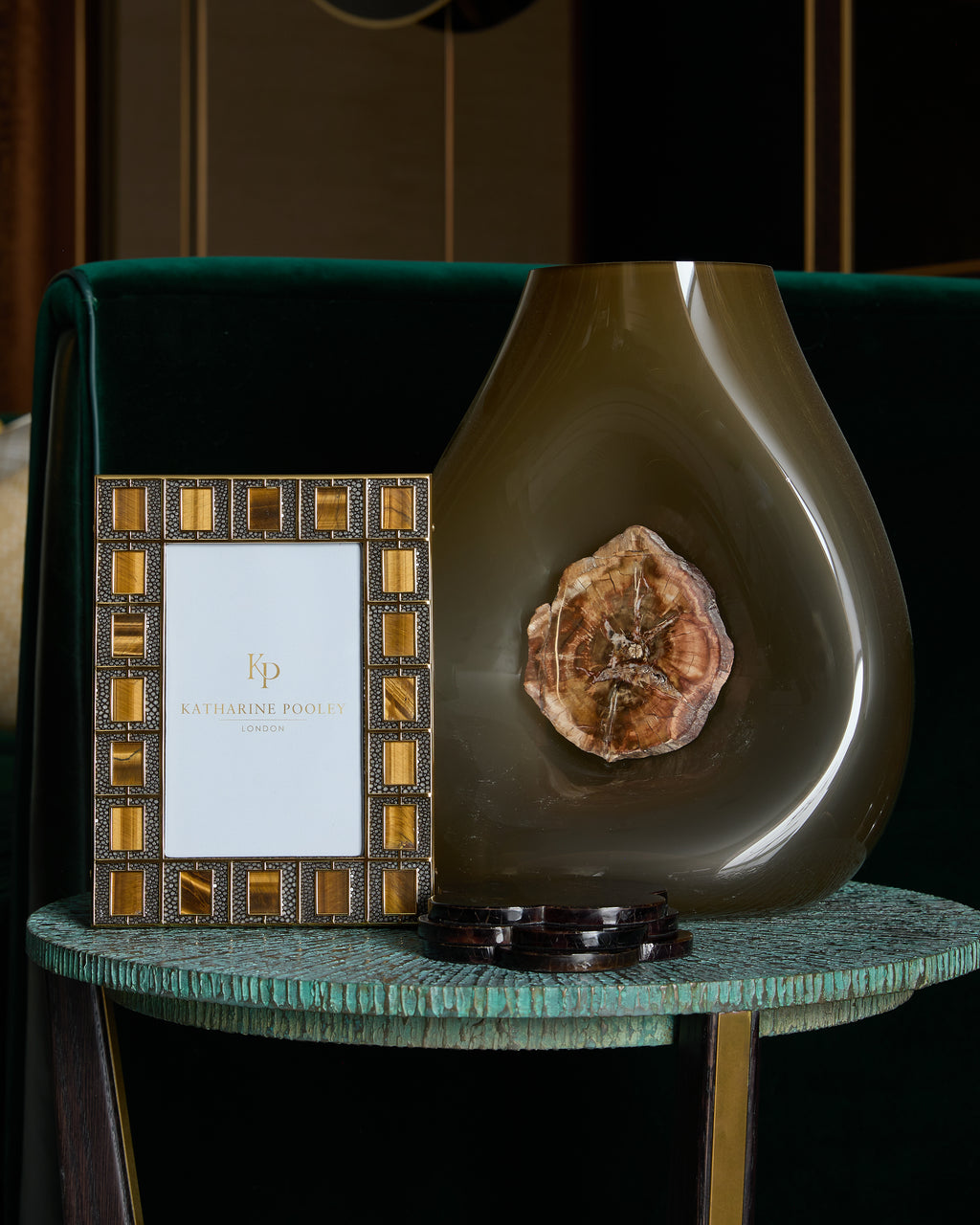 Tiger's Eye Shagreen Photo Frame