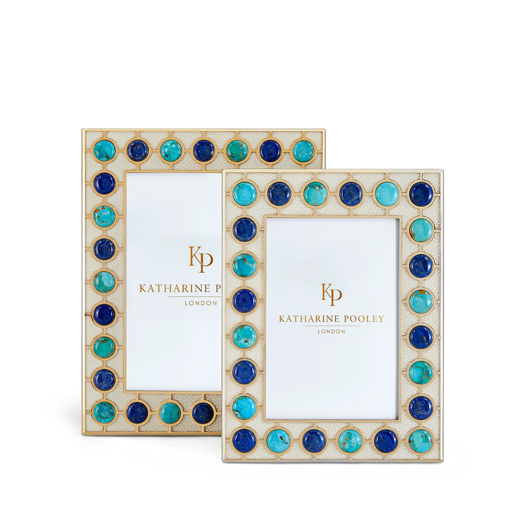 Turquoise & Lapis Shagreen Photo Frame
