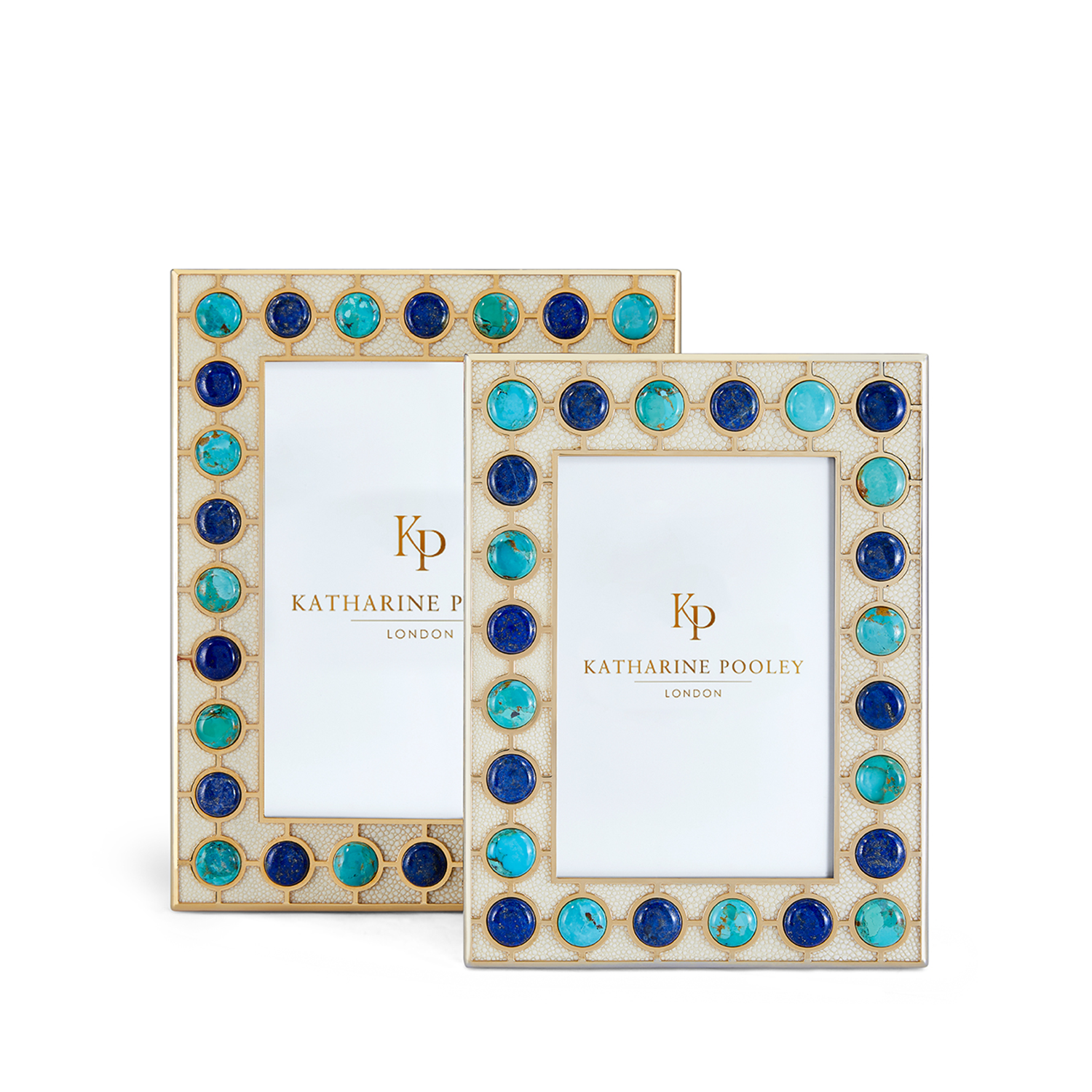Turquoise & Lapis Shagreen Photo Frame