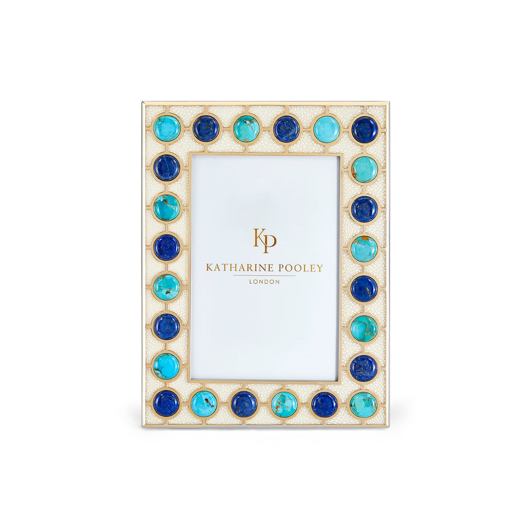 Turquoise & Lapis Shagreen Photo Frame