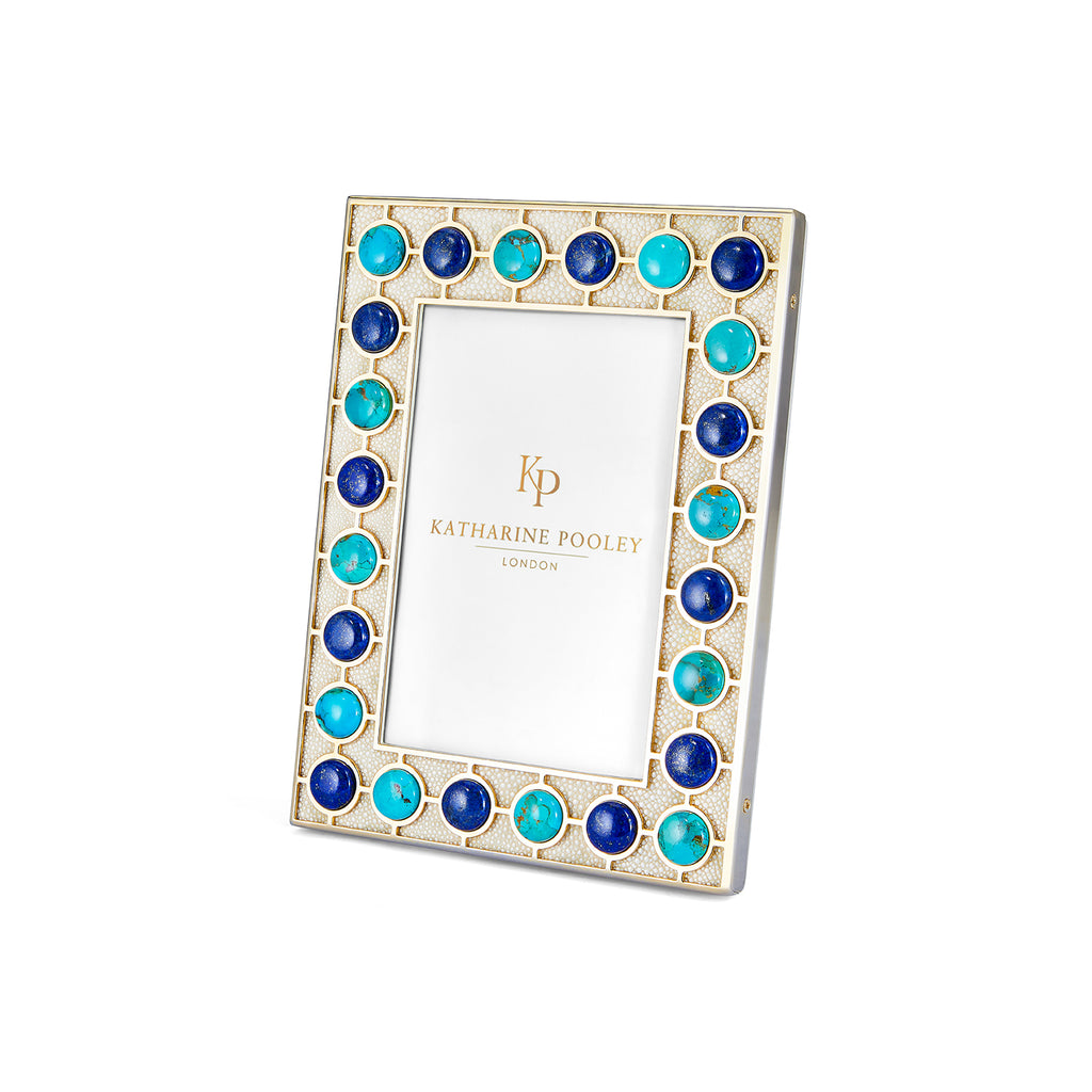 Turquoise & Lapis Shagreen Photo Frame