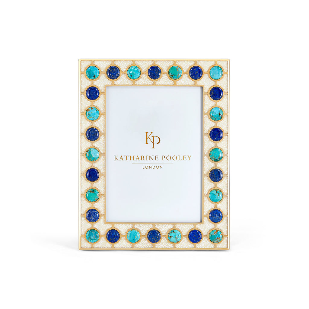 Turquoise & Lapis Shagreen Photo Frame