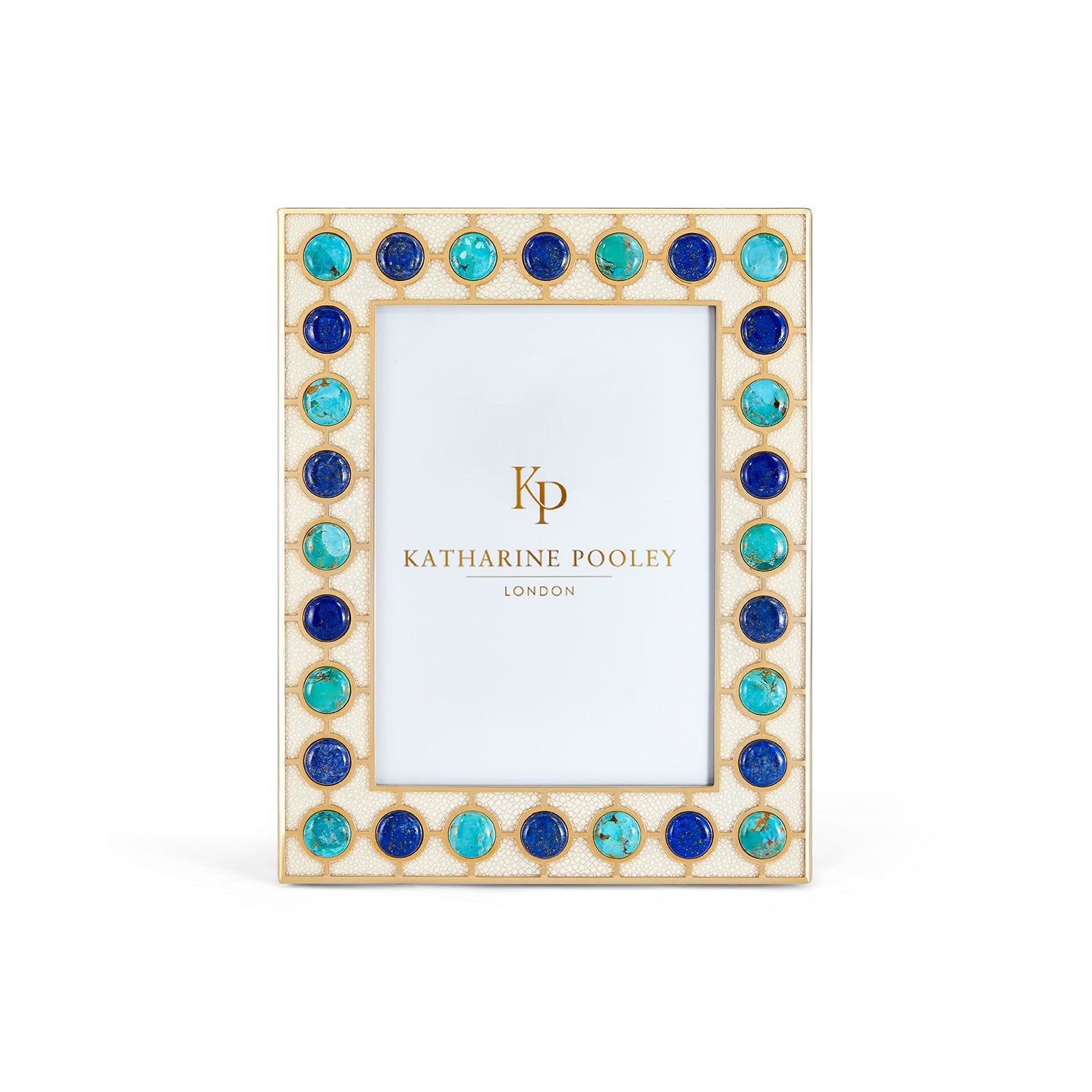 Turquoise & Lapis Shagreen Photo Frame