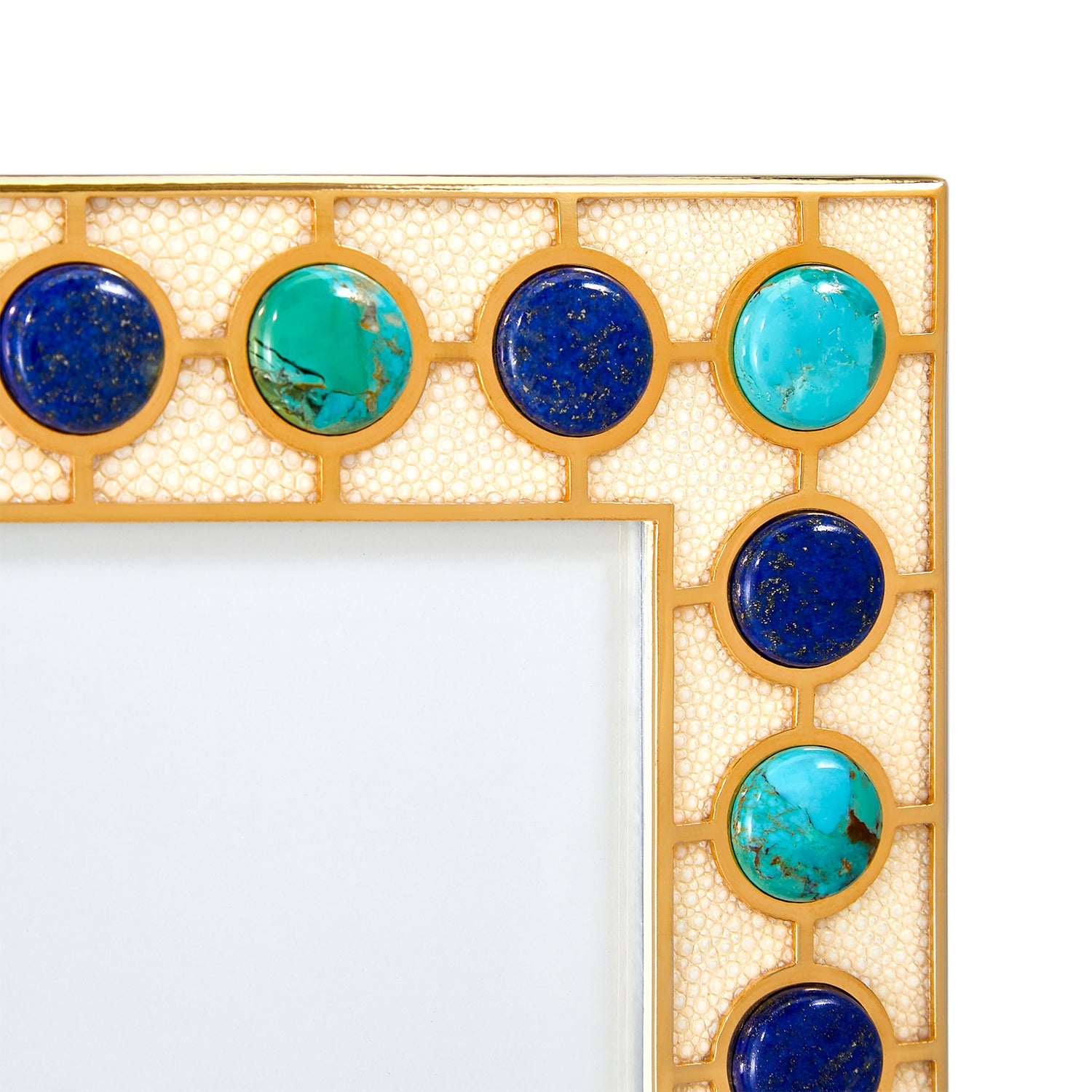 Turquoise & Lapis Shagreen Photo Frame