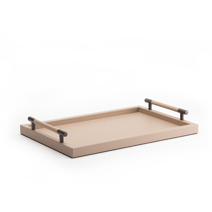 Hugo Taupe Leather Tray