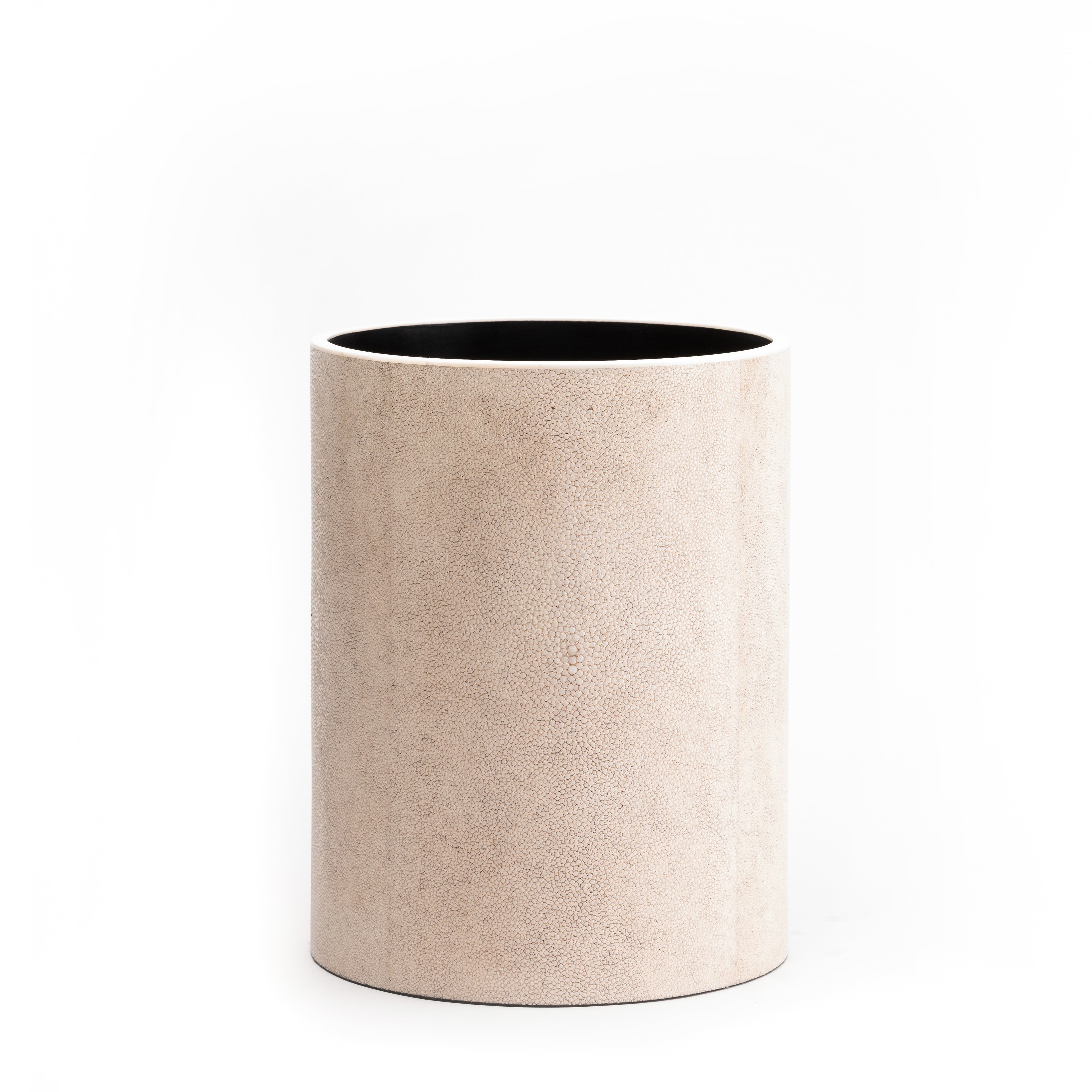 Belmont Round Shagreen Bin