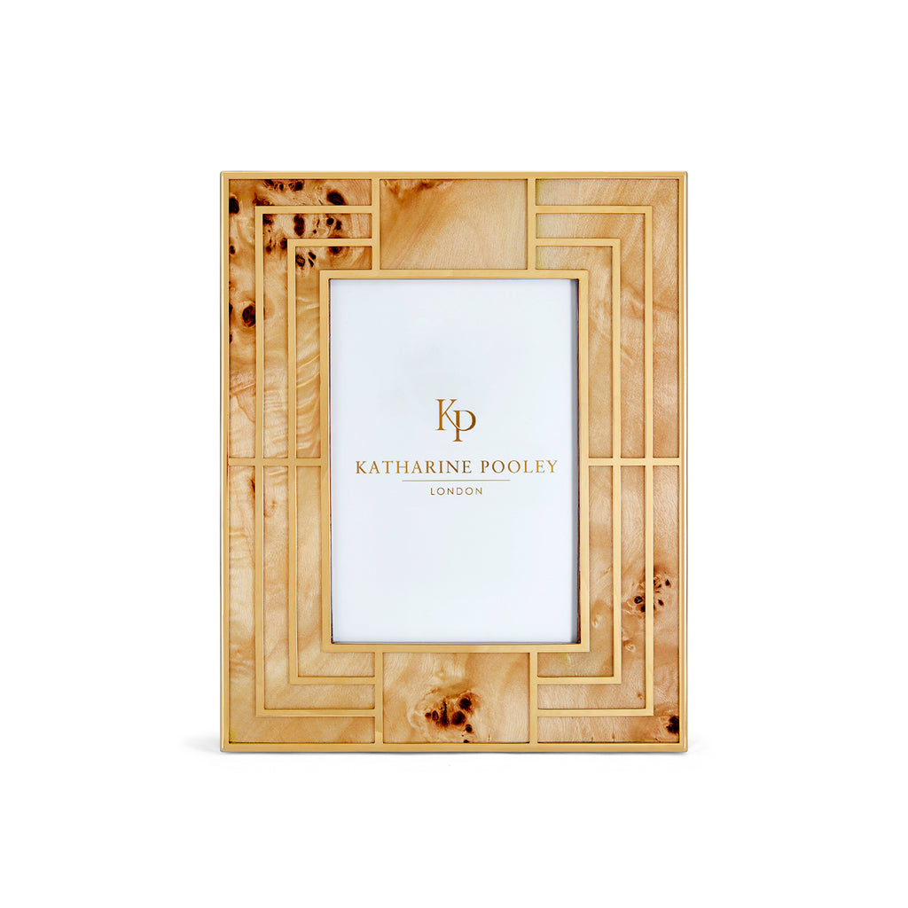 Deco Walnut Burl Photo Frame