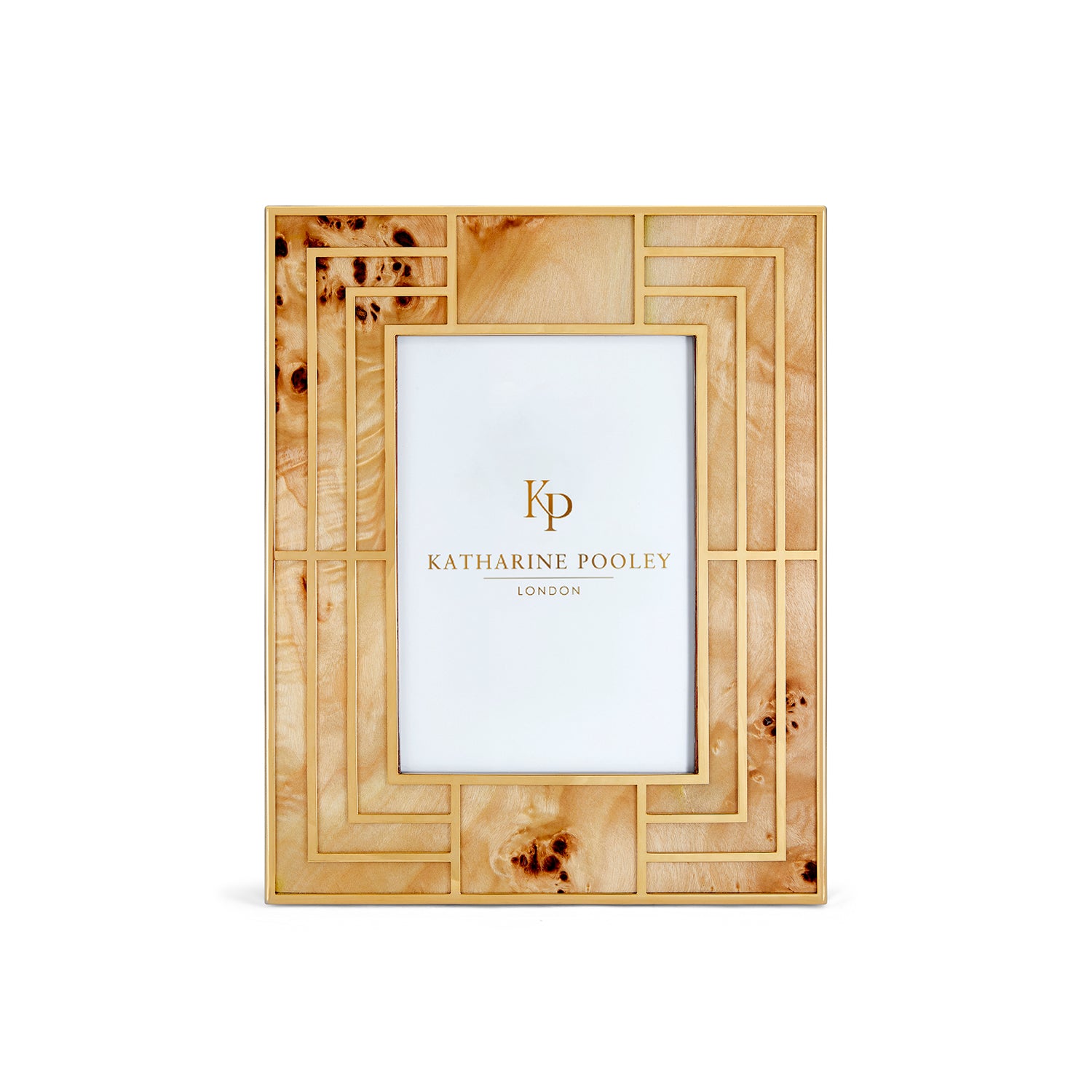 Deco Walnut Burl Photo Frame