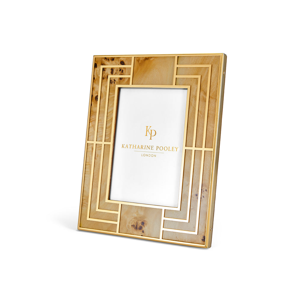 Deco Walnut Burl Photo Frame