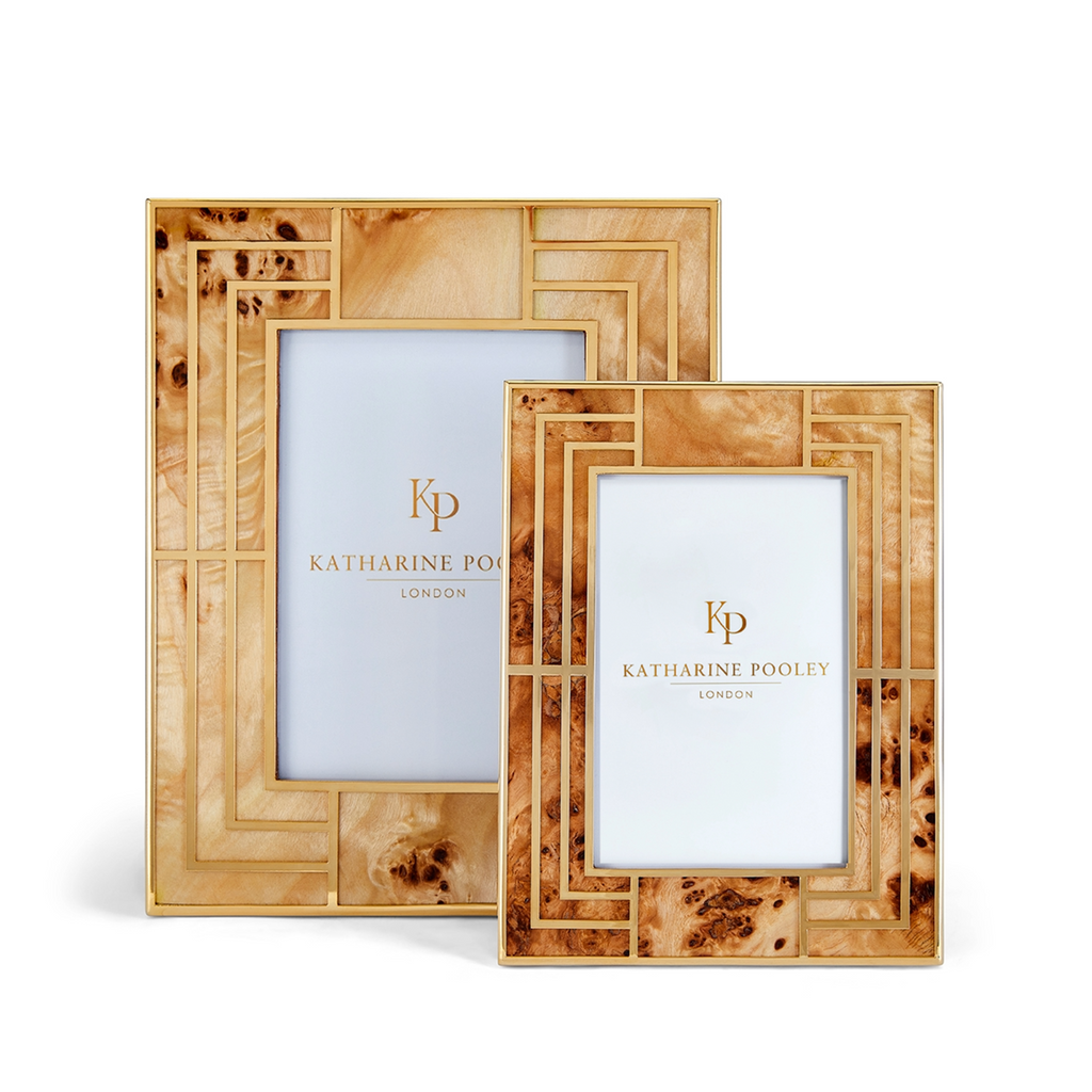 Deco Walnut Burl Photo Frame