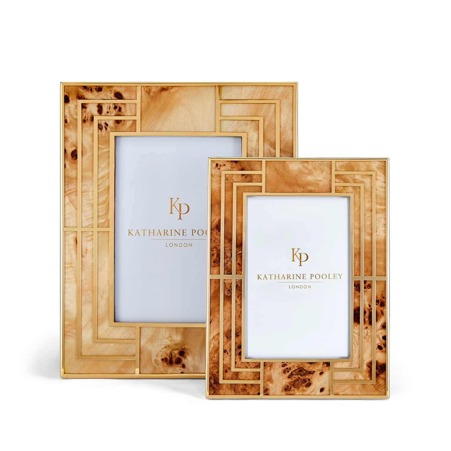 Deco Walnut Burl Photo Frame